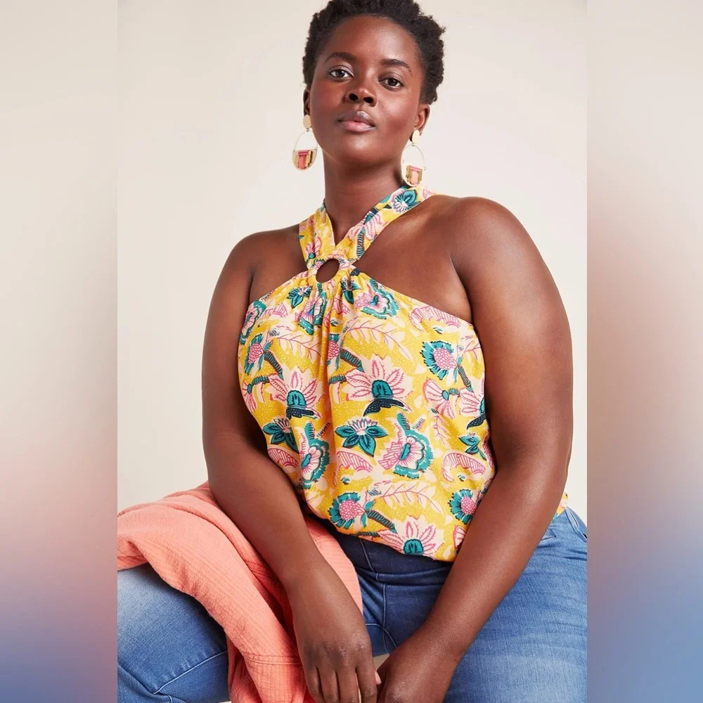 Anthropologie Maeve Mica Sleeveless Blouse